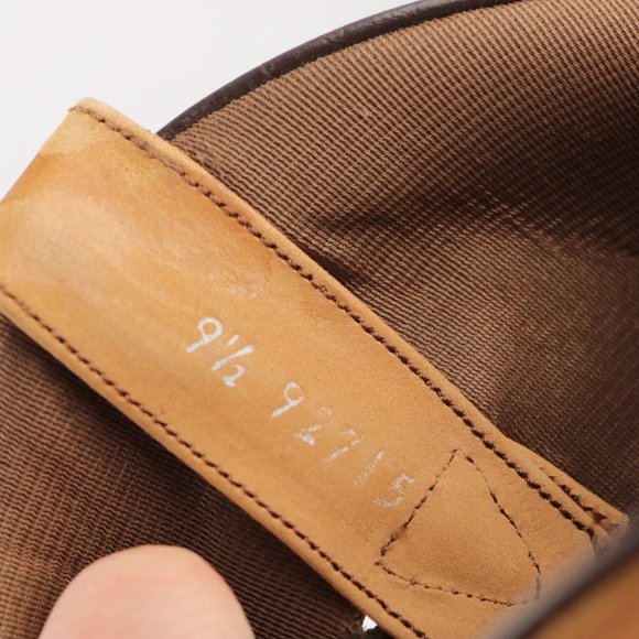 Tan Leather Heeled Boots with Red Floral Design - Picture 12 of 12